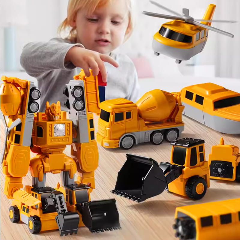 TransformaTruck™ Magnetiskt leksaksset | Magnetisk ombyggbar bygg- och monteringsbil