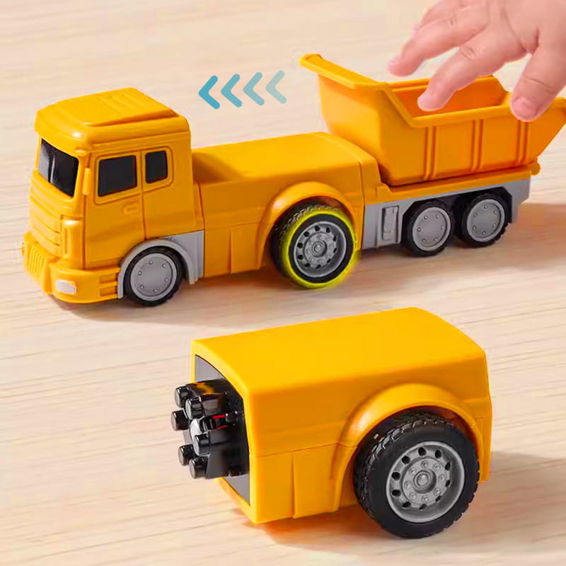 TransformaTruck™ Magnetiskt leksaksset | Magnetisk ombyggbar bygg- och monteringsbil