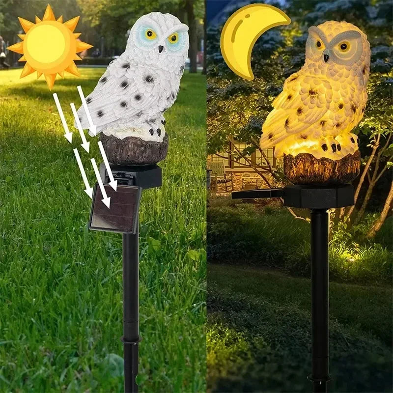 NordUggla | Solar Uil Lampe | Ge liv åt din trädgård!