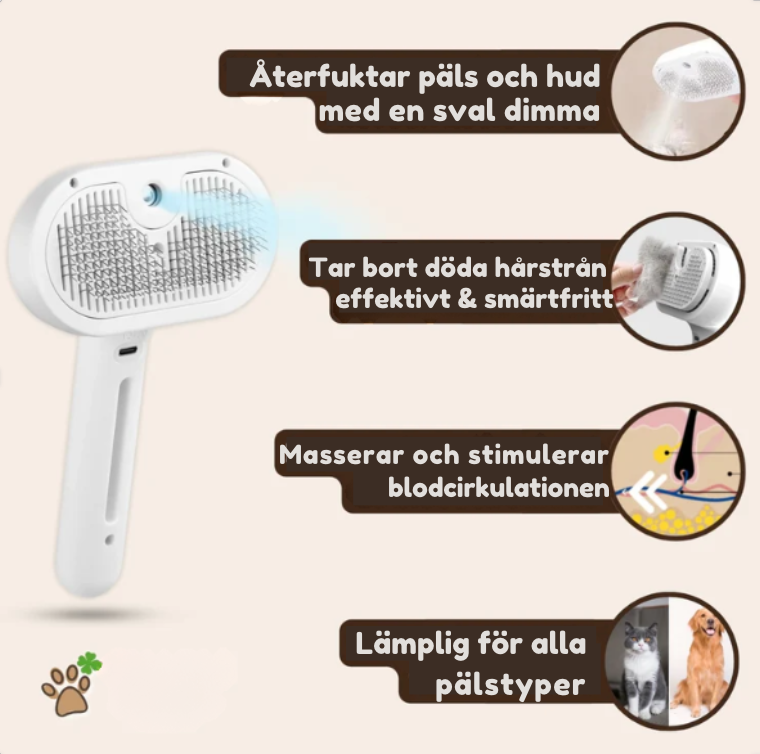 PälsSpa™ Pro | Professionel pelsplejebørste til kæledyr
