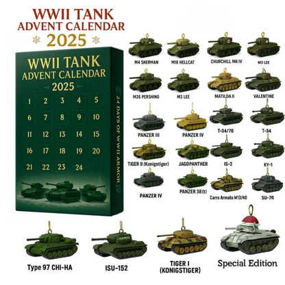 WarChron™ Kalendar - WW2 Tank Edition | Den perfekta julklappen för alla historieintresserade | WarChron™ Kalendar - WW2 Tank Edition!