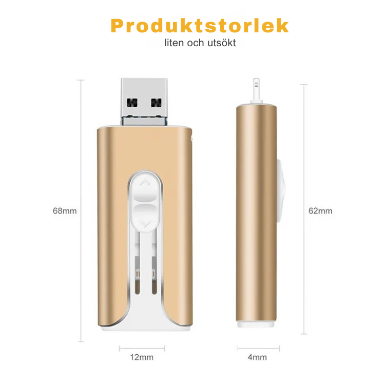 NexMinne™  | 4-i-1-minneskort | Ger dig mer utrymme på din telefon!