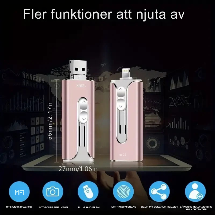 NexMinne™  | 4-i-1-minneskort | Ger dig mer utrymme på din telefon!